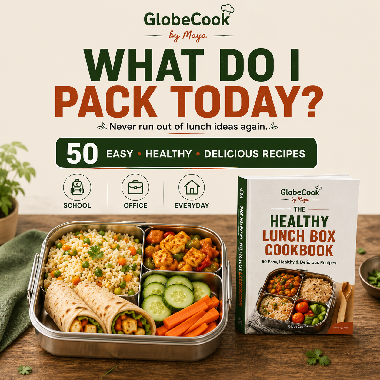 🥗 THE HEALTHY LUNCH BOX COOKBOOK By Maya