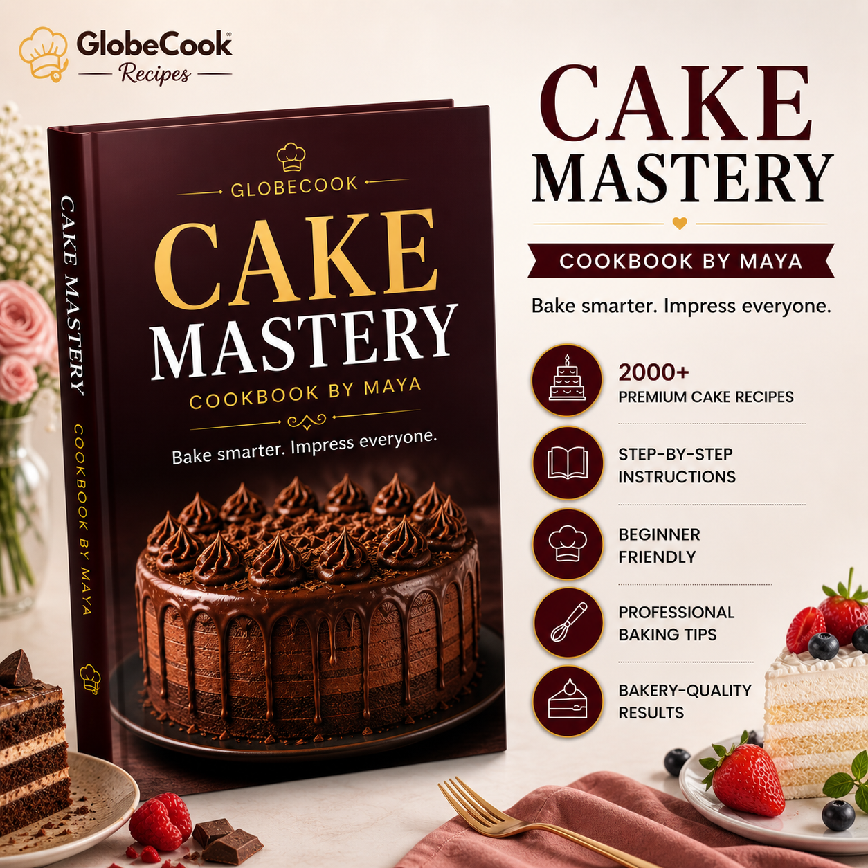 Cake Mastery Cookbook by Maya