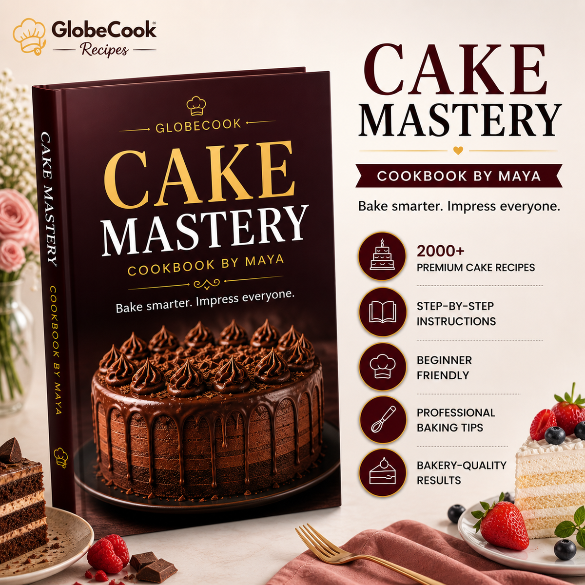 Cake Mastery Cookbook by Maya